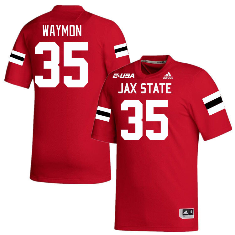 #35 Ty Waymon Jacksonville State Gamecocks College Football Jerseys Stitched-Red